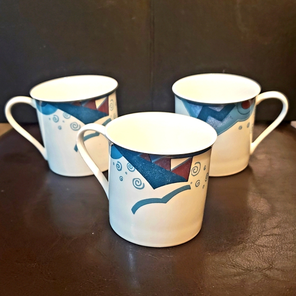 Mikasa Maxima CAK50 Masquerade Set Of 3 Teacup/mug Super Strong Fine China